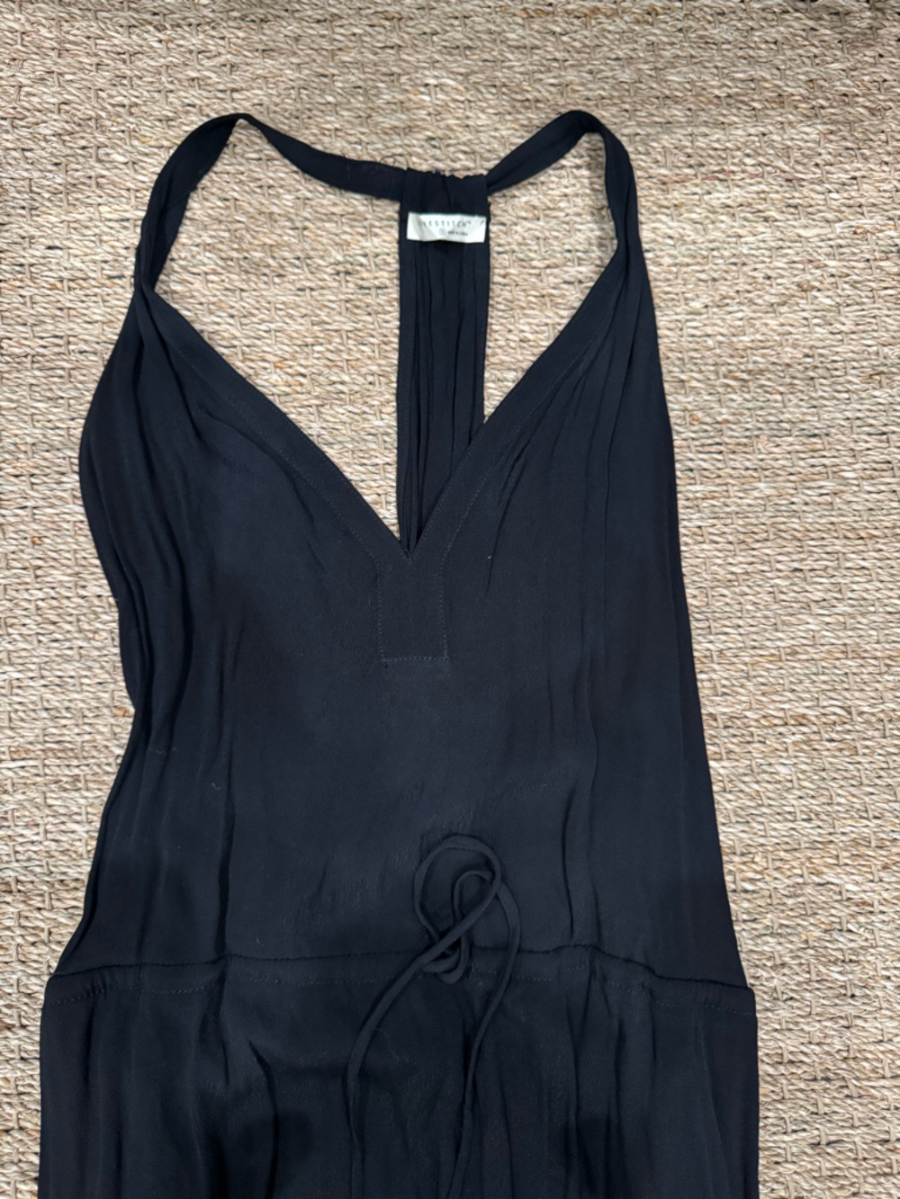 lovestitch Black Maxi Dress with Tassel Tie - Picture 3 of 4